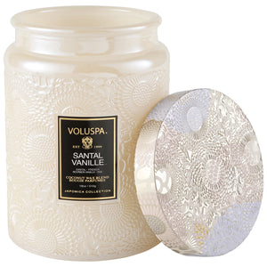 Voluspa Santal Vanille 18oz Large Glass Jar Candle - Ecology 