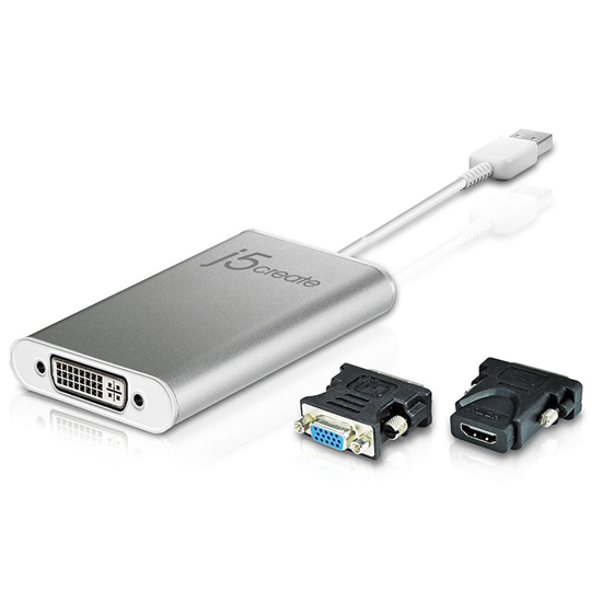 USB™ 2.0 DVI Display Adapter with and VGA Adapters – j5create