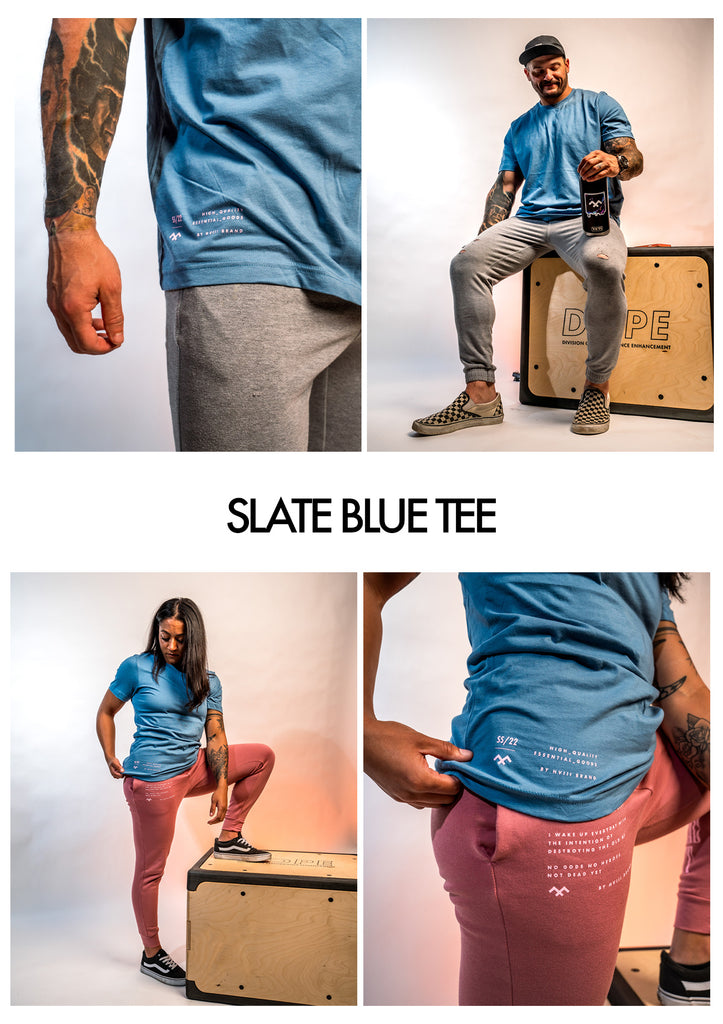 April 2022 Essentials - Slate Blue Tee