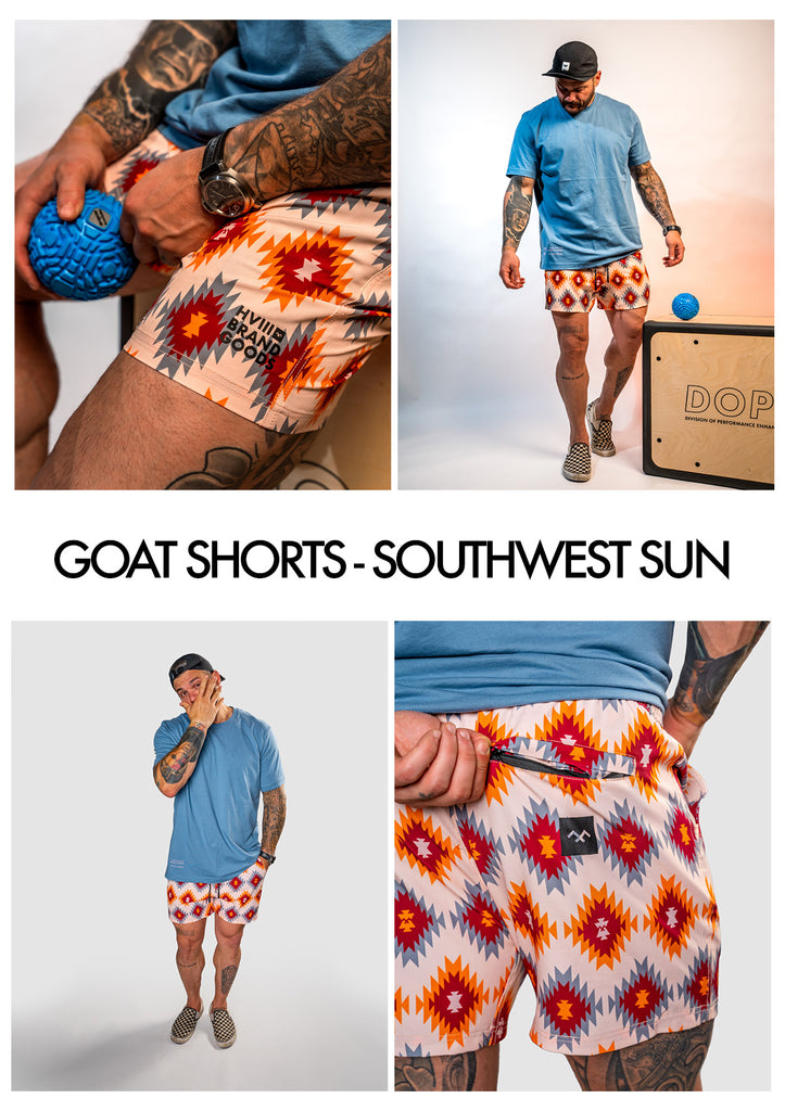 April 2022 Essentials - GOAT Shorts - Southwest Sun