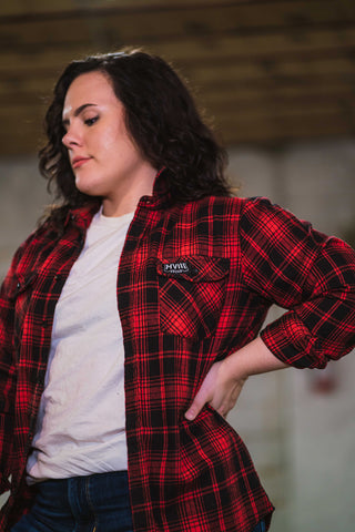 Jess  in Fall Flannel - Red and Black 