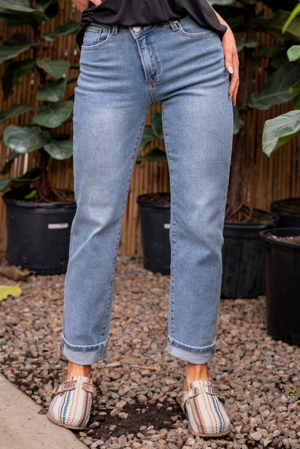 KanCan Jeans  Muffy High Rise Side Slit Hem Straight KC8410L – American  Blues