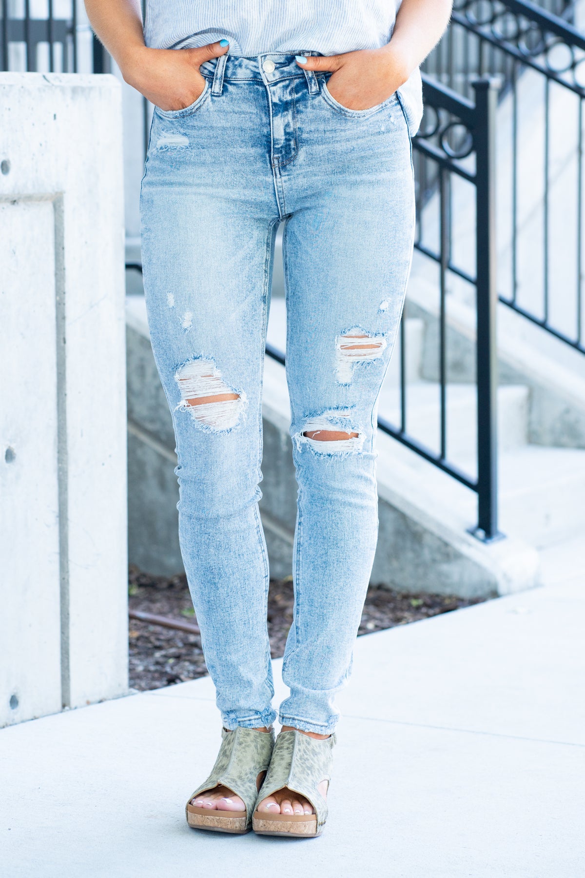 VERVET  Optic White High Rise Rise Skinny Jeans V2615 – American