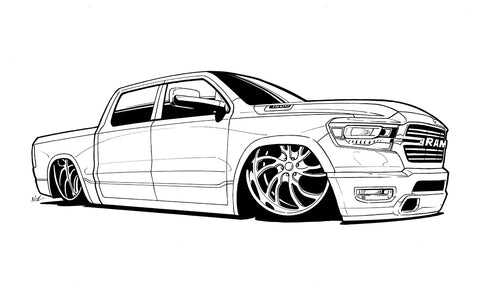 dropped chevy trucks drawings
