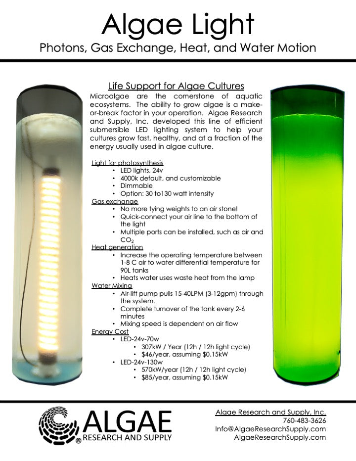 Industrial Light: light for algae culture life suppo - Algae Supply