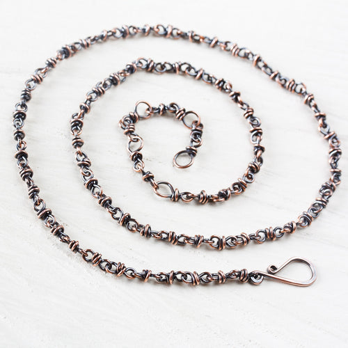 Handmade Wire Wrapped Hammered Copper Links Chain – CookOnStrike