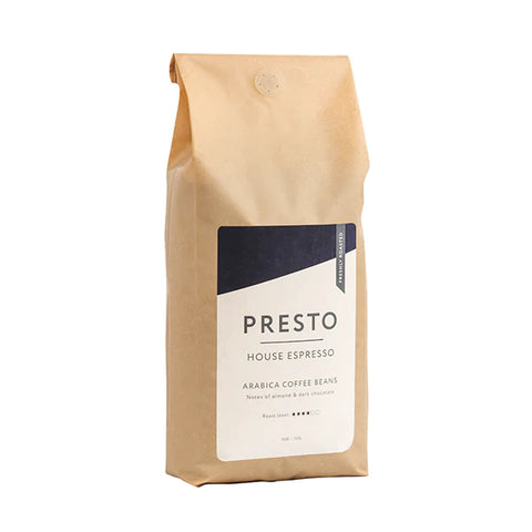 Presto Coffee Bag with Printed Label