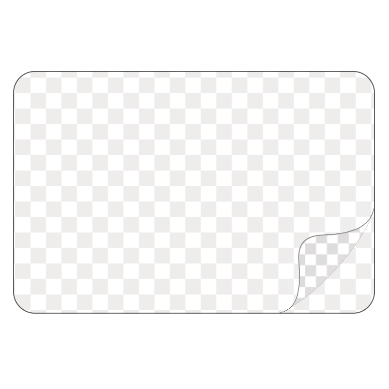 Rectangle Clear Durable Printed Stickers  Clear Laminated  