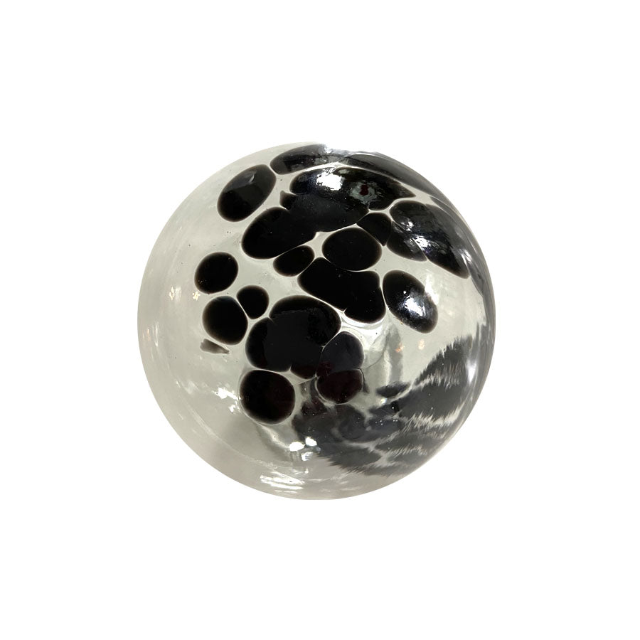 SPHERE - 3" Clear w/ Black Dot & Dash