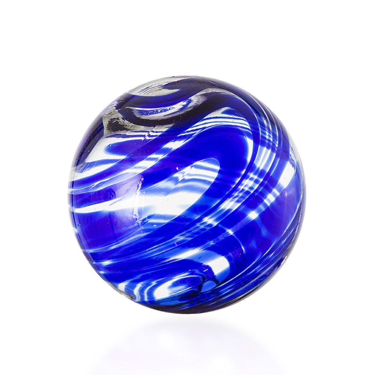 4.5""  CLEAR W/COBALT SWIRL