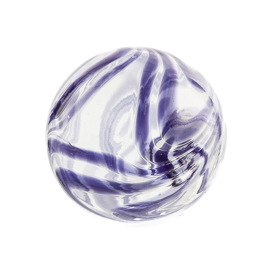 4.5""  CLEAR W/EGGPLANT SWIRL