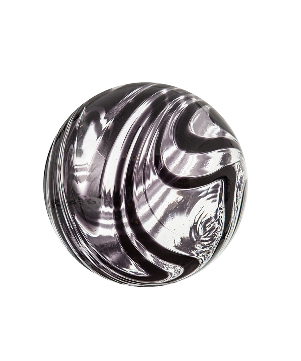 4.5""  CLEAR W/BLACK SWIRL