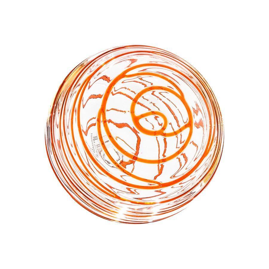 4.5""  CLEAR W/TANGERINE THREAD