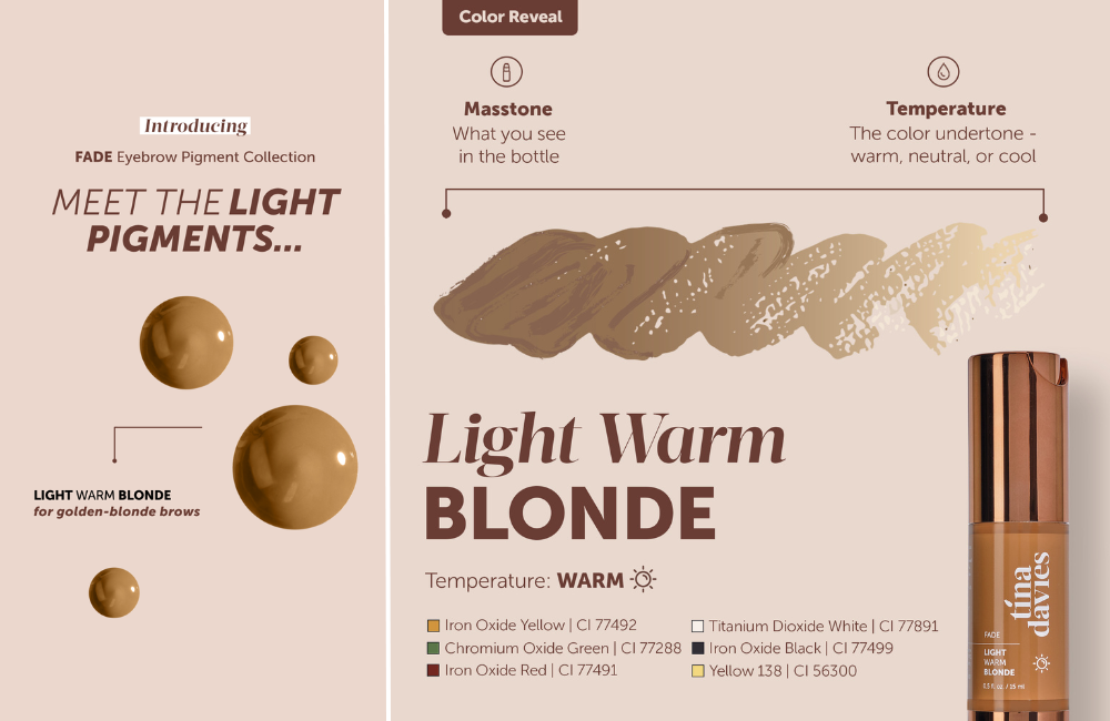 Meet the LIGHT pigments of FADE Eyebrow Pigments