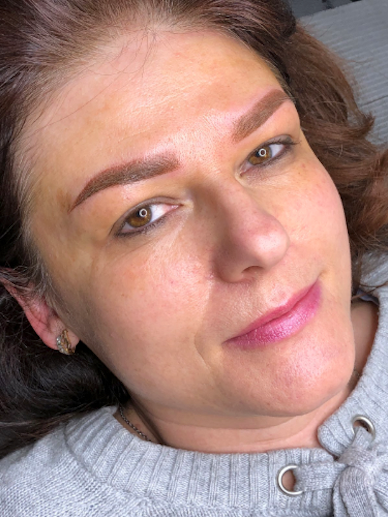 Tina Davies x Perma Blend Dark Brown Eyebrow PMU Pigment Immediately After Machine Powder Brows