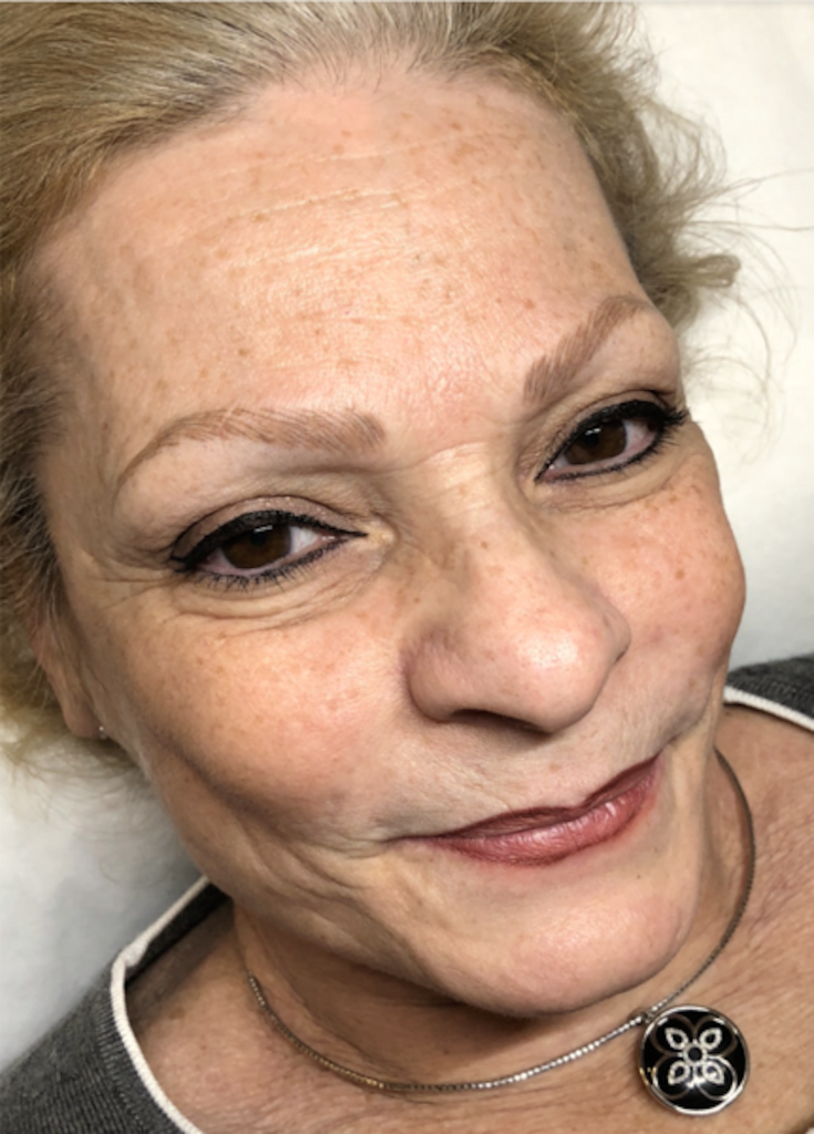 Tina Davies Case Study Healed Results after Microblading on Mature Skin