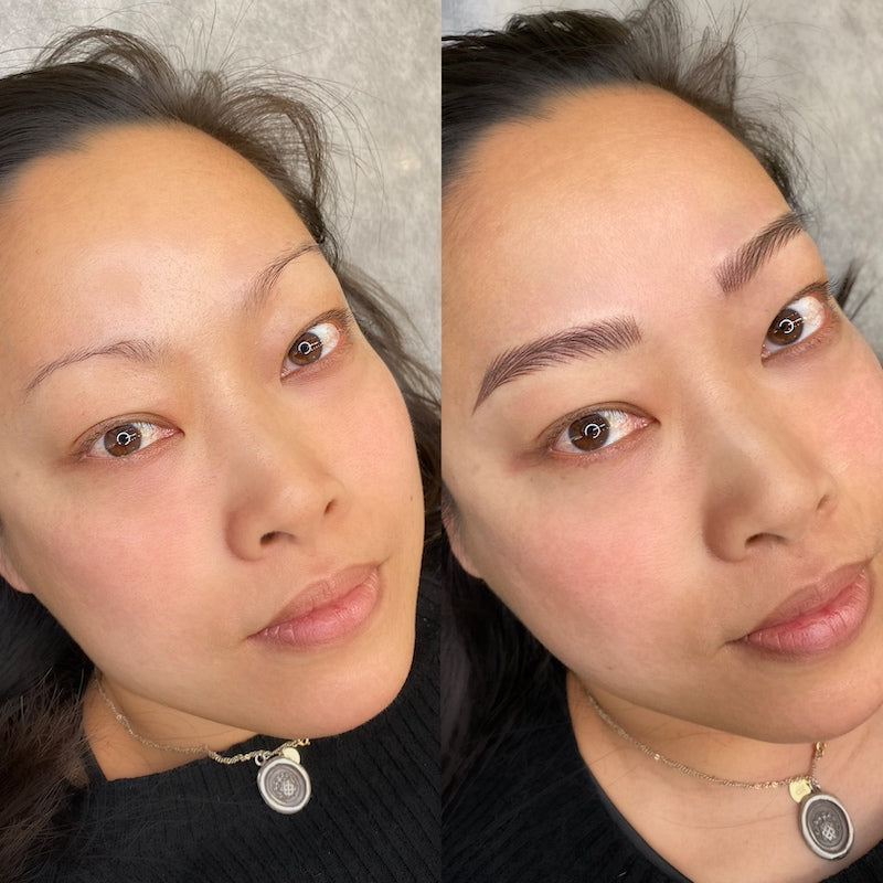 Nano Brows before and after results by Beaute Academy