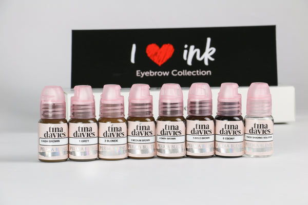 Tina Davies x Permablend I love Ink Original Eyebrow PMU Pigment Collection Set