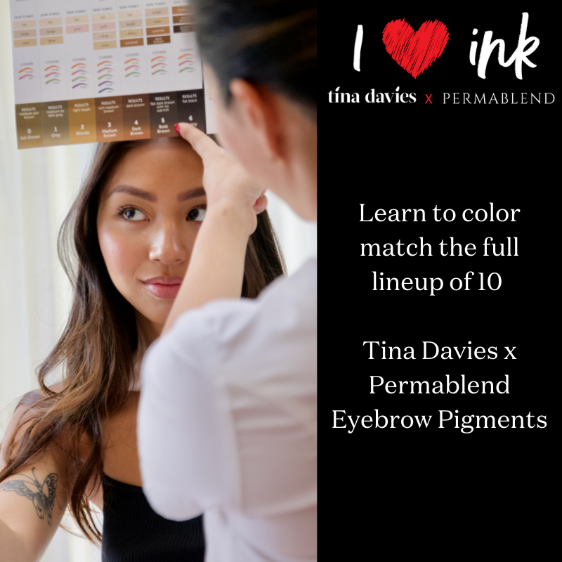 Tina Davies I Love Ink Beauty In Color Online Course for permanent Makeup Artists