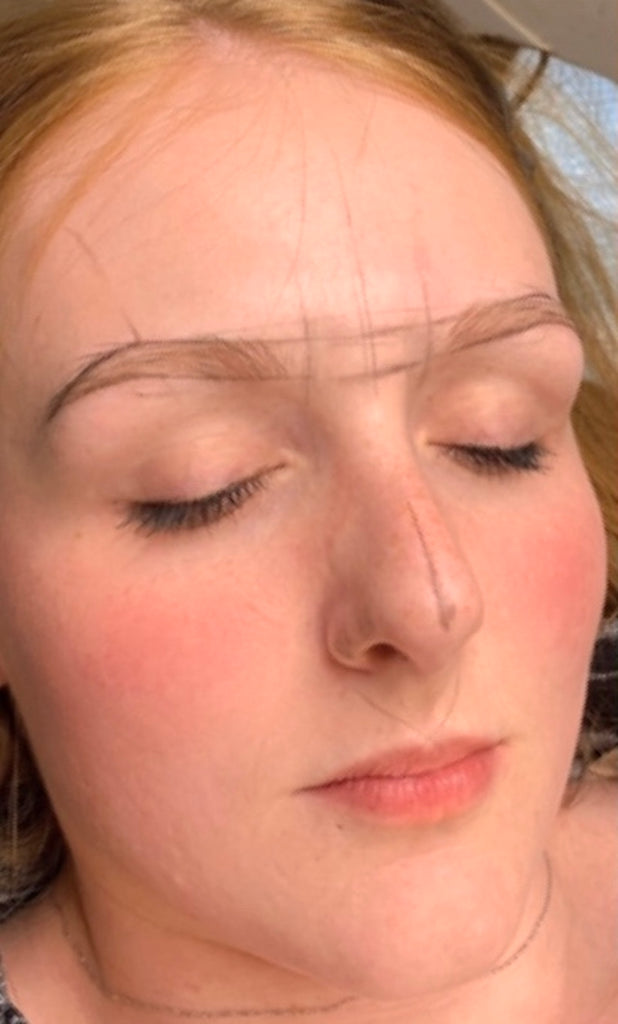 Case Study Toffee Healed Client Images Brow Mapping Pre-draw