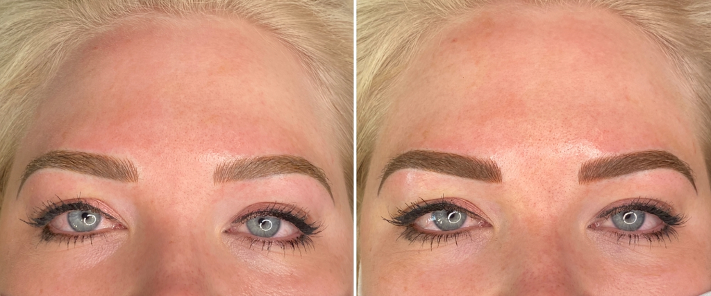 Ashy Brow Colour Correction Case Study Microblading + Shading 2nd Session 