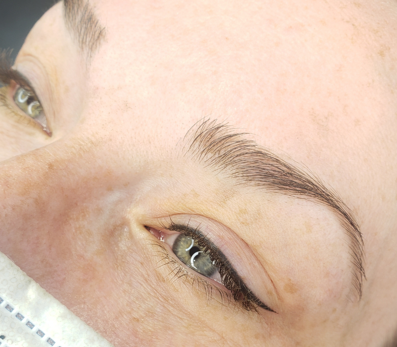 Immediately After Touch Up Eyeliner Tattoo Case Study