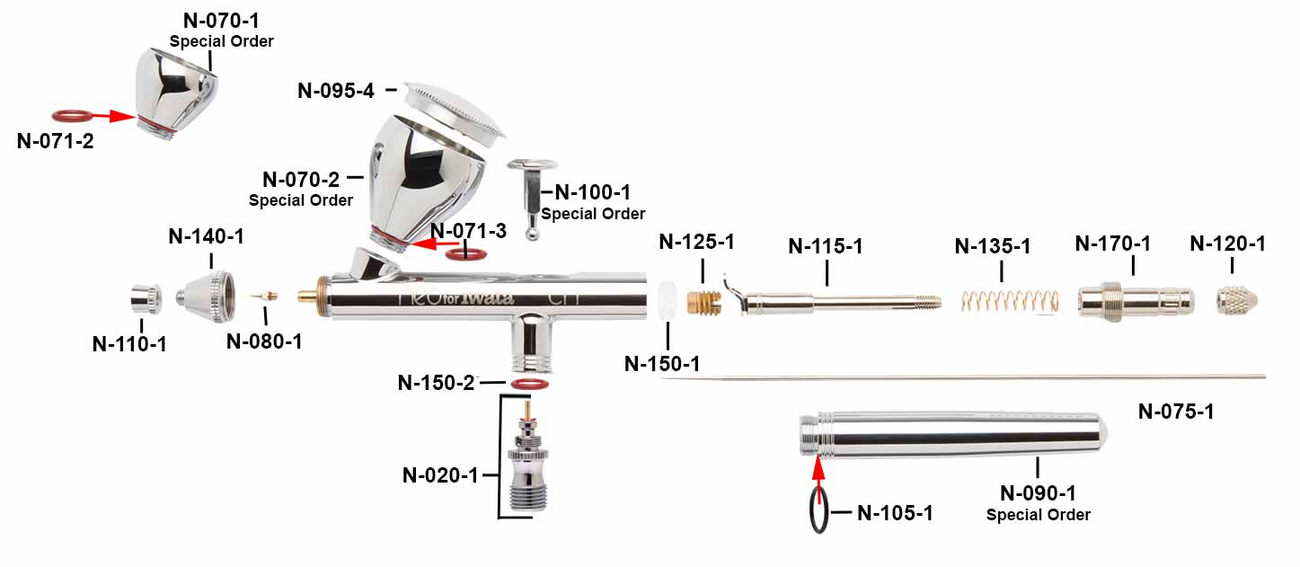 Airbrush Accessories Replacement Maintenance Tools for Any Airbrush Spray  Gun Needle Packing Nut & Valve Screw Replace Parts Kit