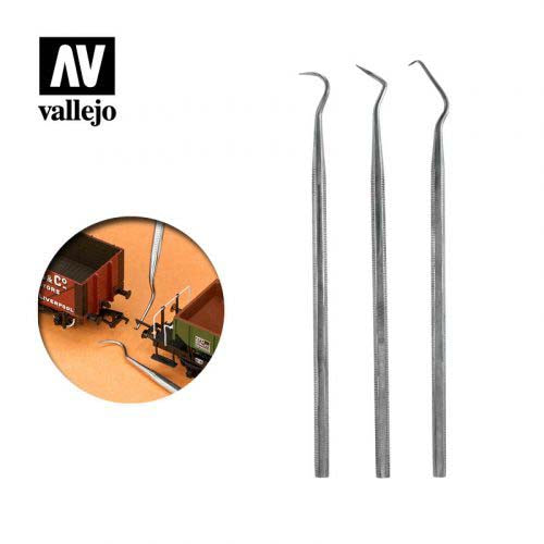 Vallejo Hobby Tools - Flat Rounded Stainless Steel Tweezers