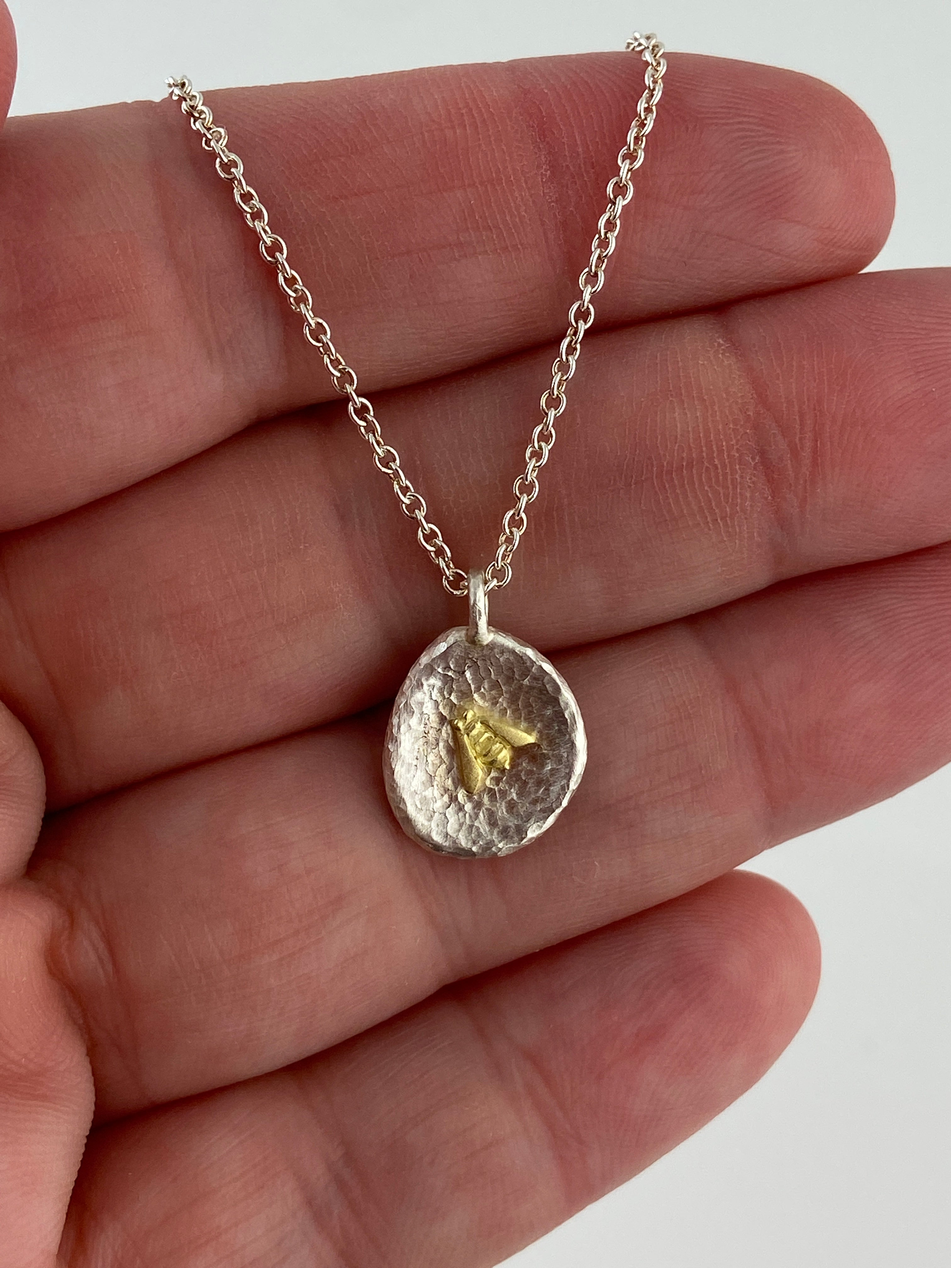 Bee Pebble Necklace