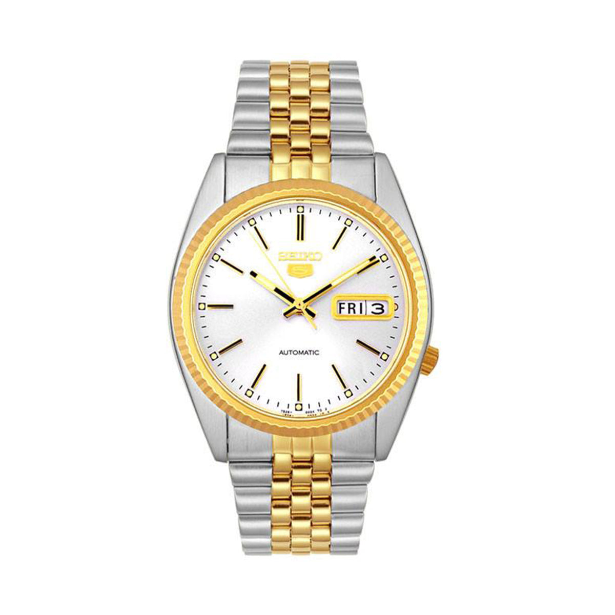 Seiko Men's SNXJ90K Two-Tone Automatic Silver/Gold Watch – Caroline Fisher  Jewelry