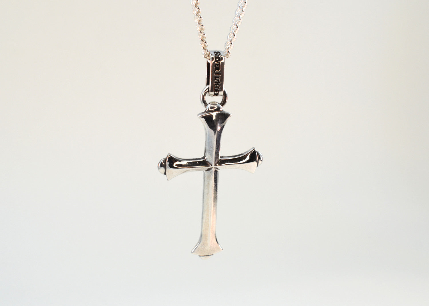 Gothic Cross Necklace  Handcrafted by Silver Luthier