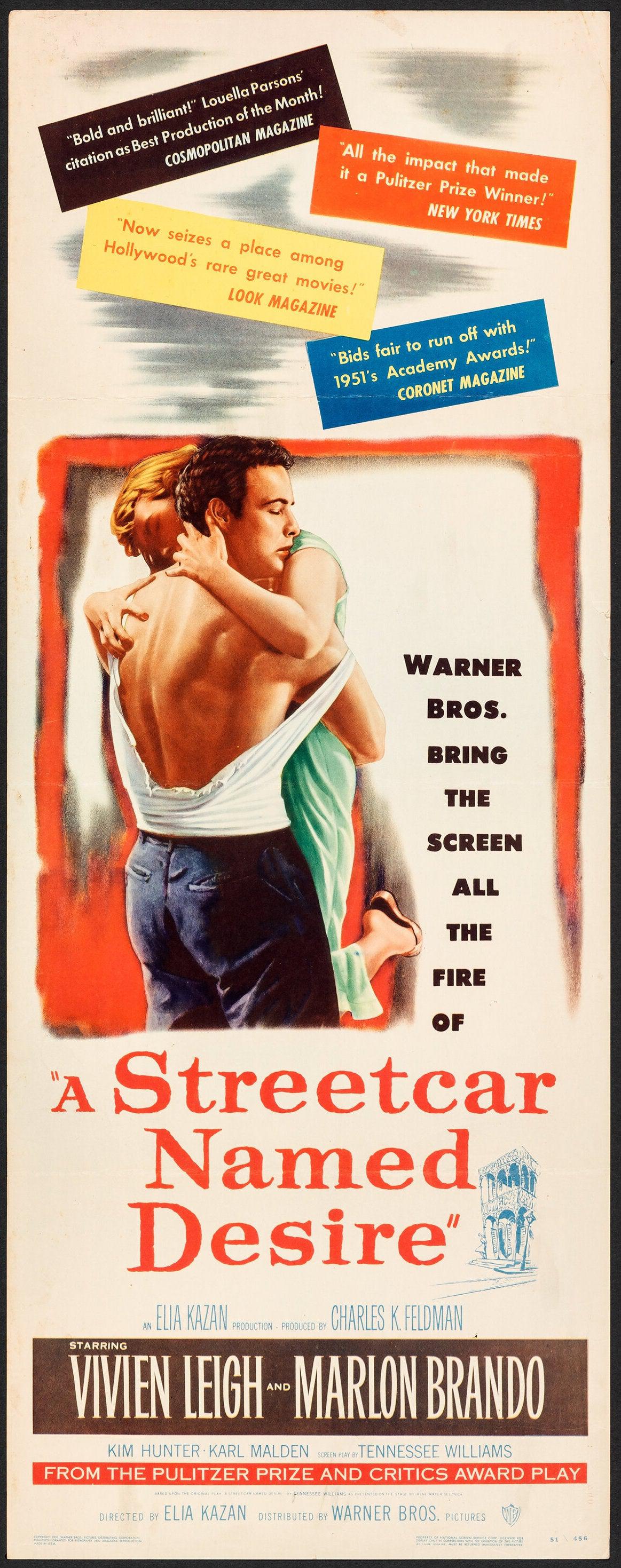 A Streetcar Named Desire Movie Poster Insert 14x36 Original Vintage Movie Poster