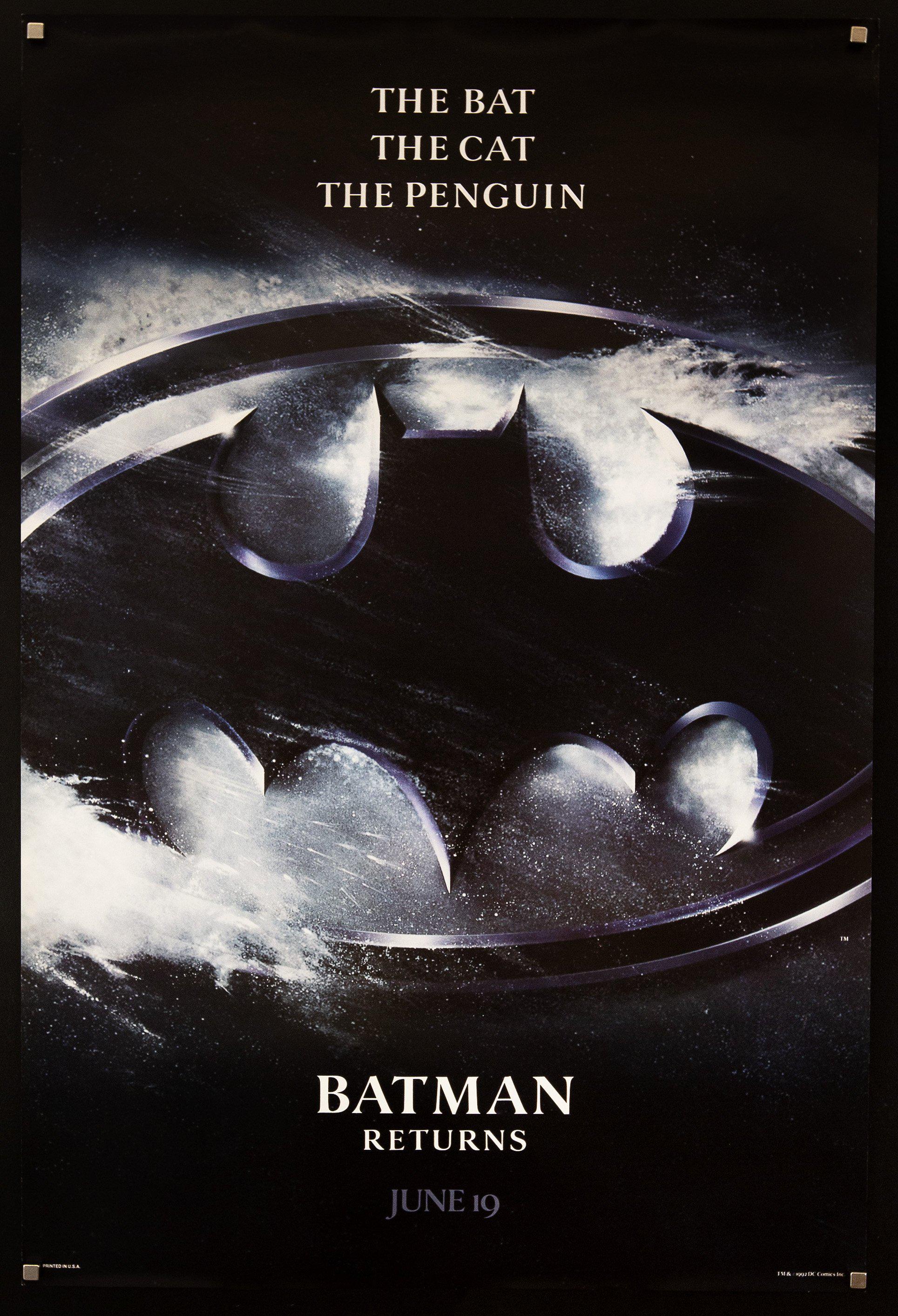 Batman Returns Vintage Italian Movie Poster