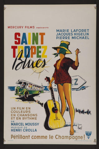 Saint Tropez Blues Vintage Belgian Movie Poster