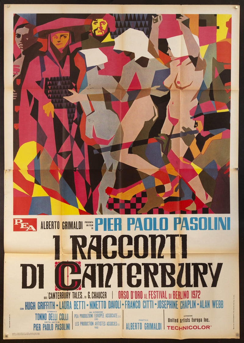 solo Condimento Articulación The Canterbury Tales Vintage Italian Movie Poster