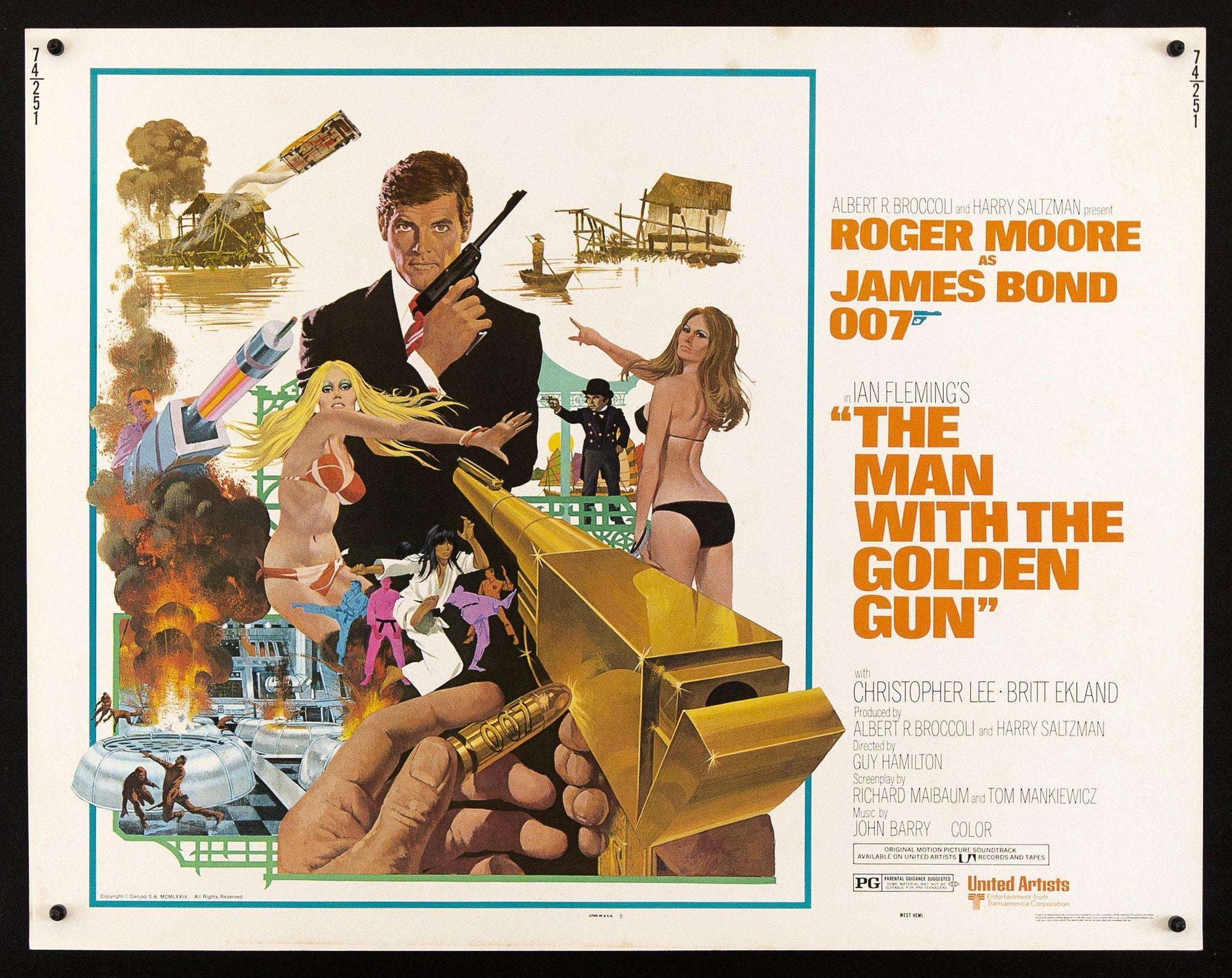 The Man With the Golden Gun Vintage James Bond 007 Movie Poster