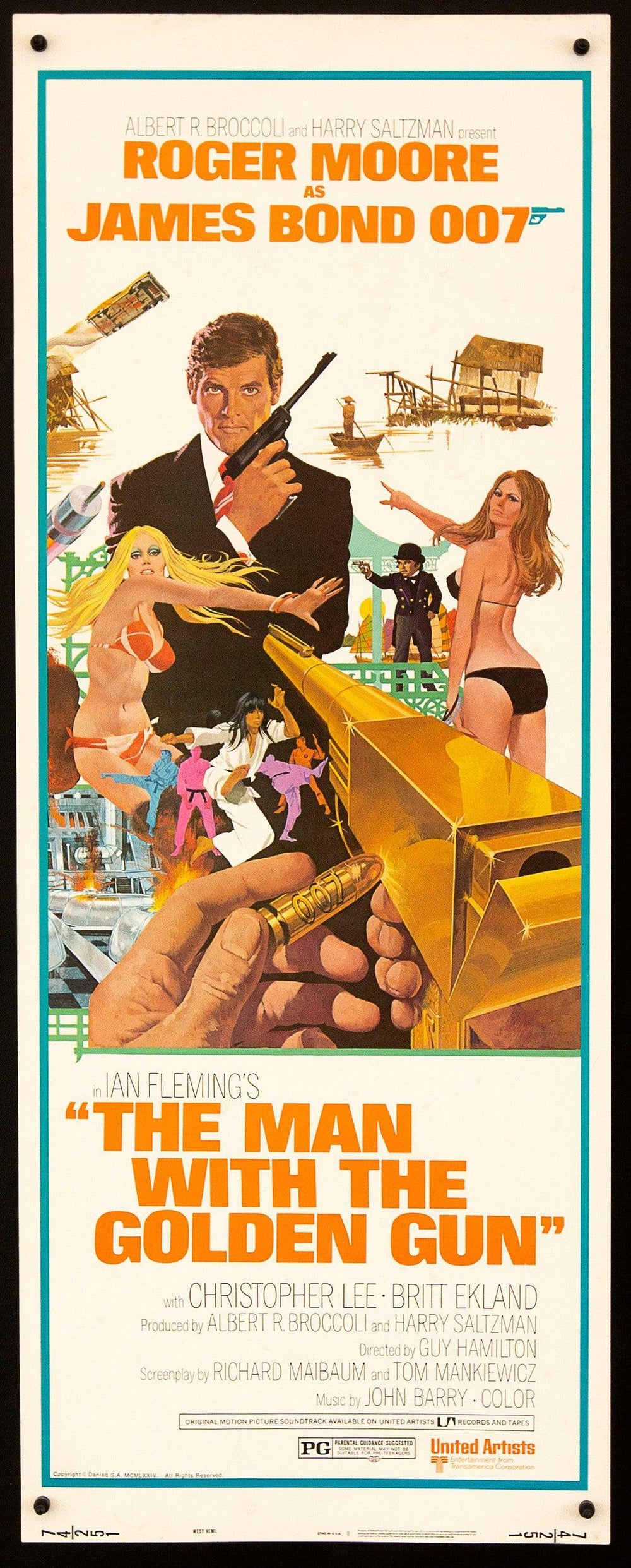 The Man With the Golden Gun Vintage James Bond 007 Movie Poster