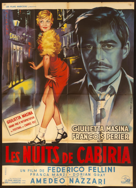 The Nights of Cabiria Vintage French Movie Poster
