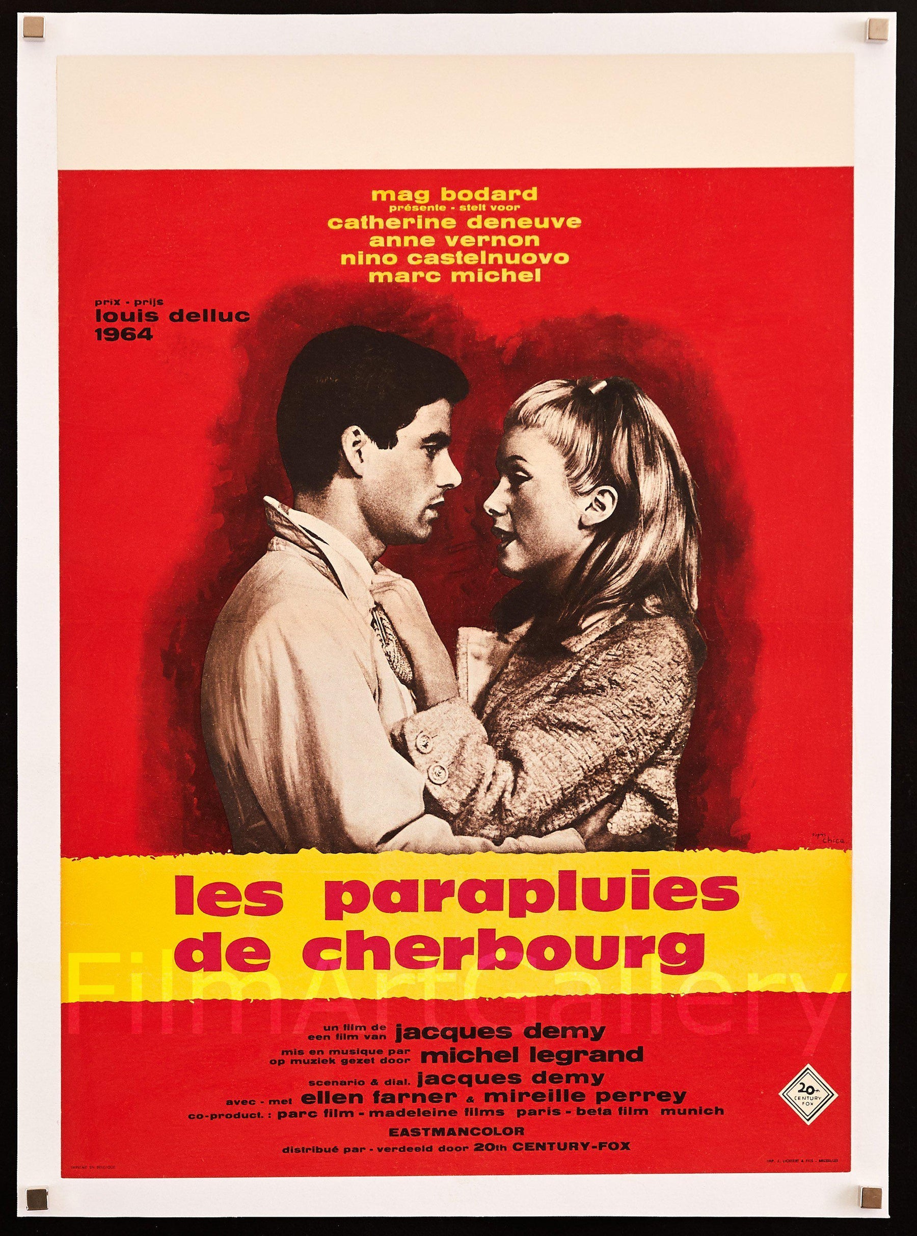 Les Parapluies De Cherbourg The Umbrellas Of Vintage Belgian Movie Poster 0069