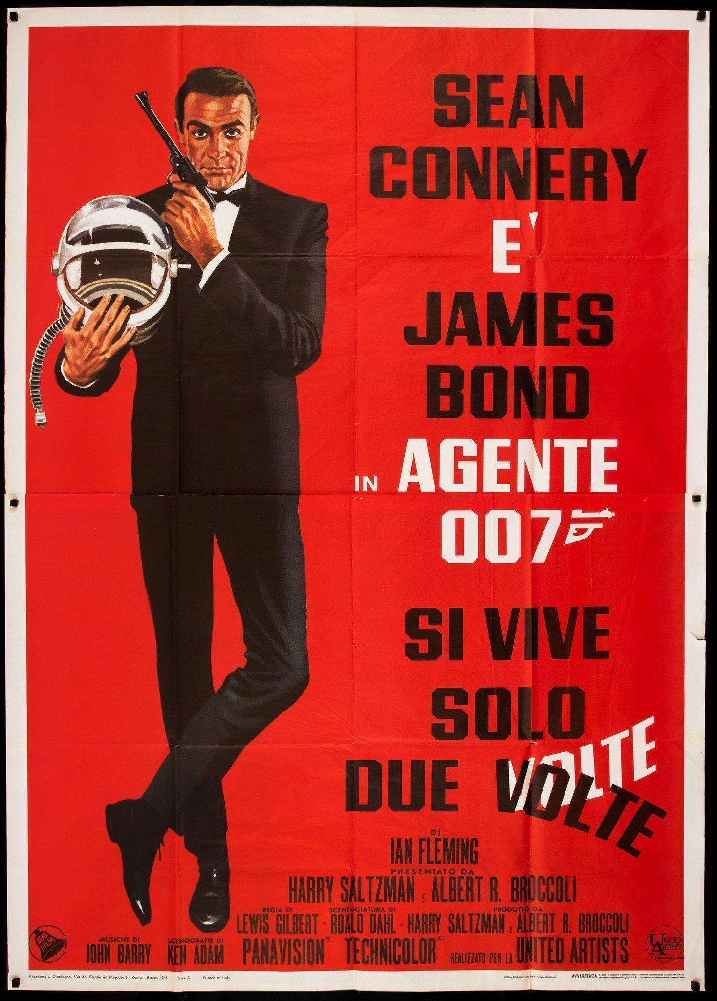 You Only Live Twice Movie Poster Italian 4 Foglio 55x78 Original Vintage Movie Poster 7027