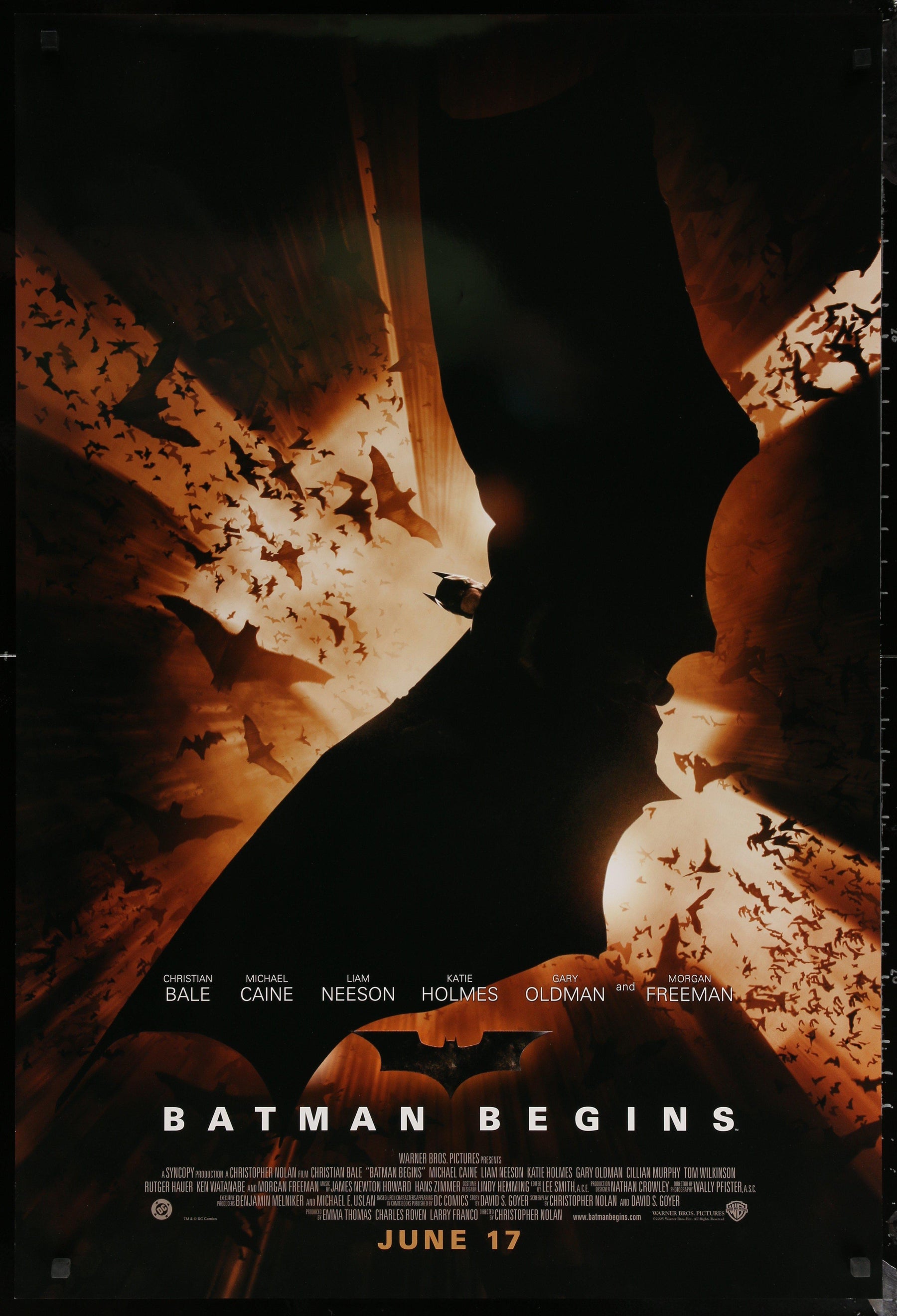 Batman Begins Movie Poster 1 Sheet 27x41 Original Vintage Movie Poster 