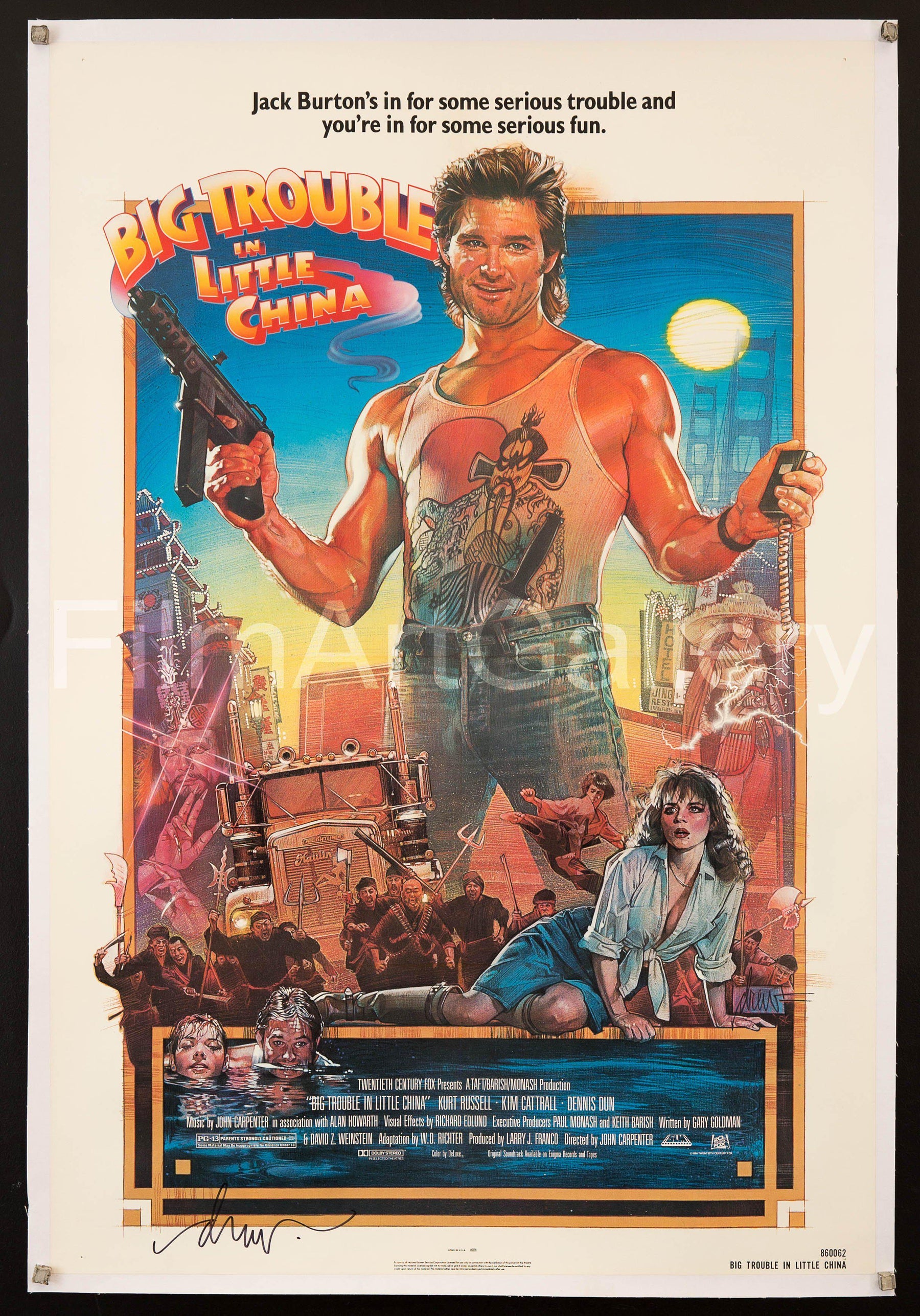 Big Trouble In Little China Movie Poster 1 Sheet 27x41 Original