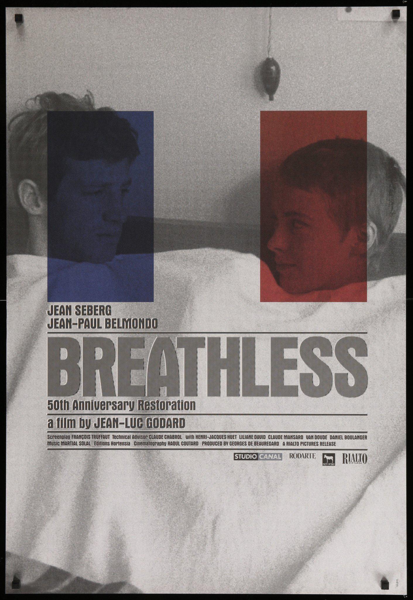 Breathless A Bout De Souffle Movie Poster 1 Sheet 27x41 Original Vintage Movie Poster 7310