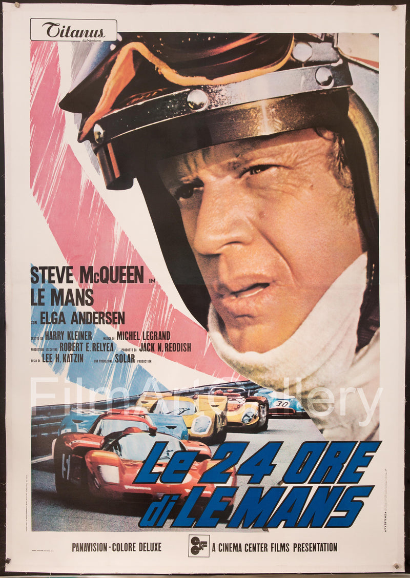 Le Mans Vintage Italian Steve McQueen Movie Poster