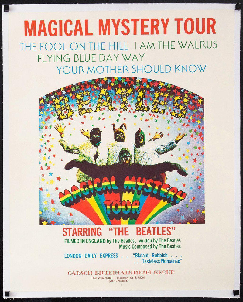 Magical Mystery Tour Movie Poster 23x29 Original Vintage Movie Poster 7092