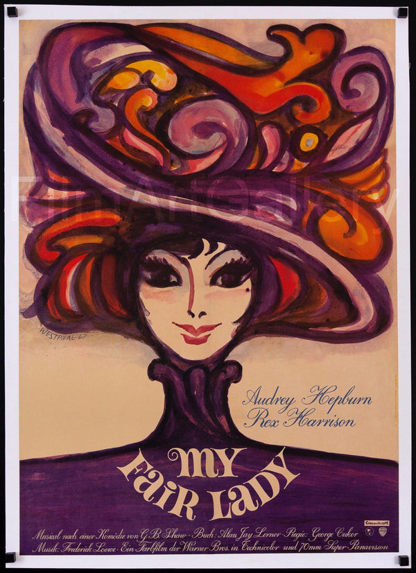 MY FAIR LADY German A1 movie poster A AUDREY HEPBURN REX HARRISON