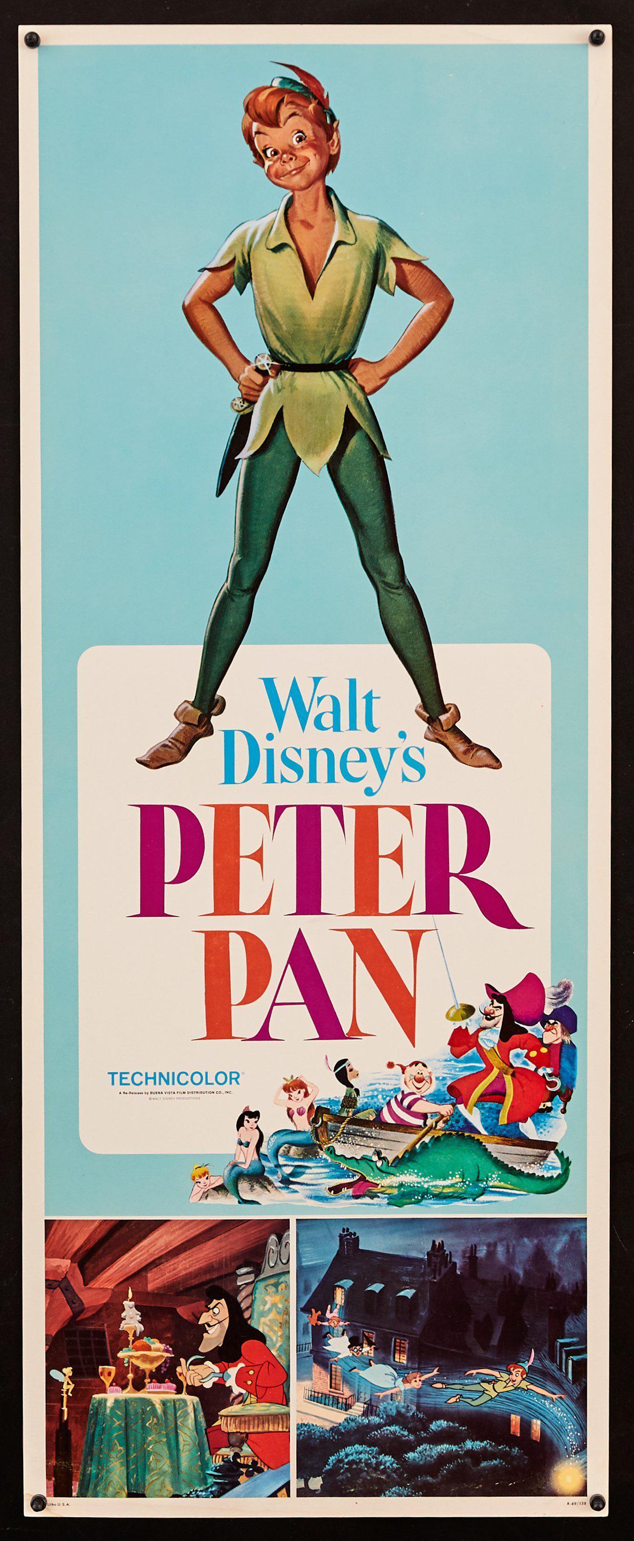 Peter Pan Movie Poster | Insert (14x36) Original Vintage Movie Poster