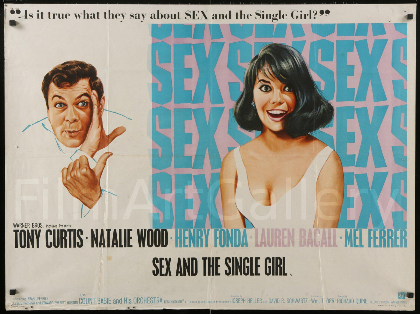 Sex And The Single Girl Movie Poster British Quad 30x40 Original 