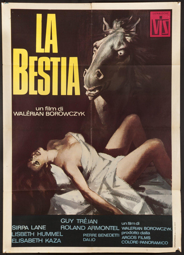 600px x 830px - The Beast (La Bete) Vintage Italian Movie Poster
