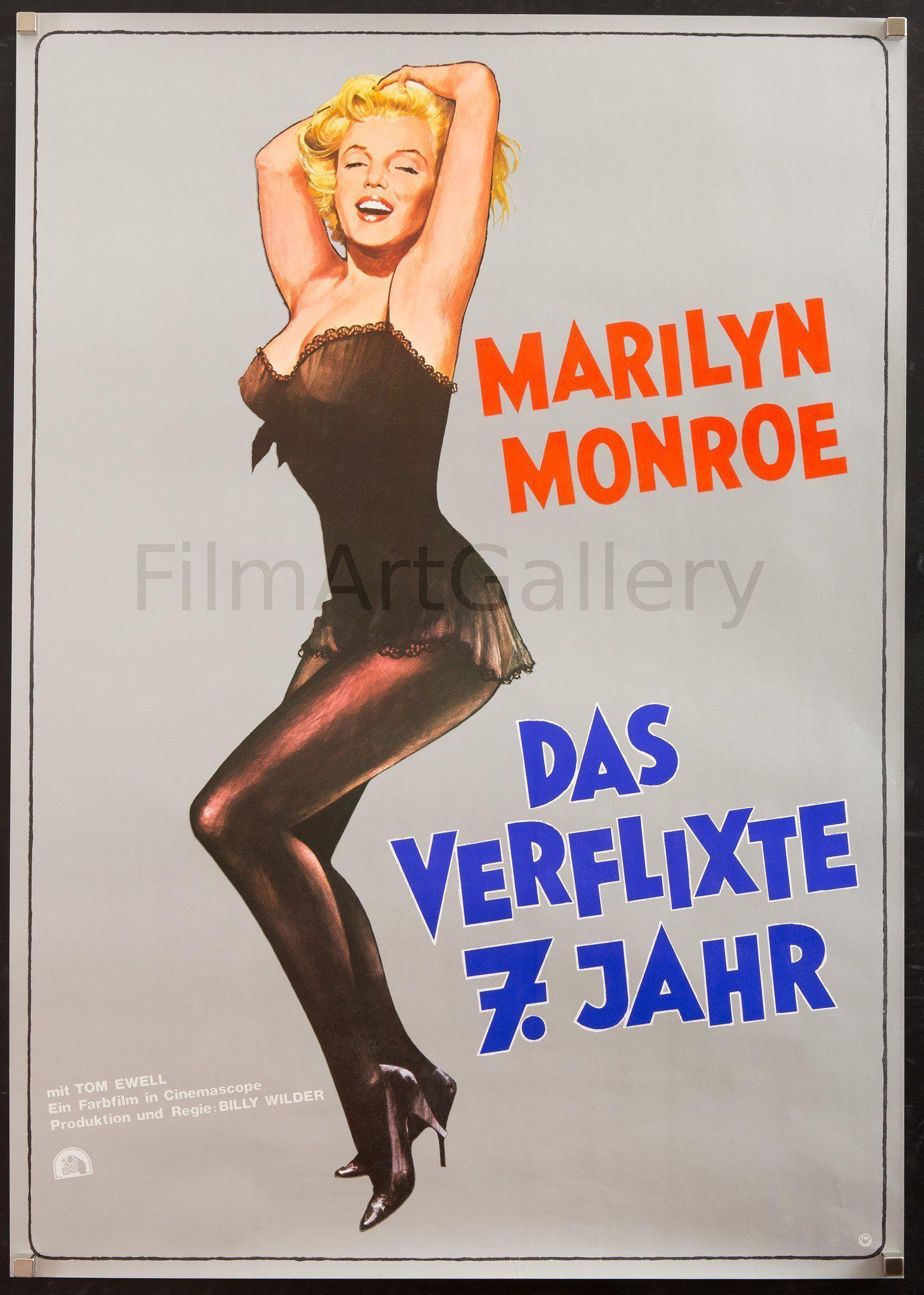 The Seven 7 Year Itch Movie Poster German A1 23x33 Original Vintage